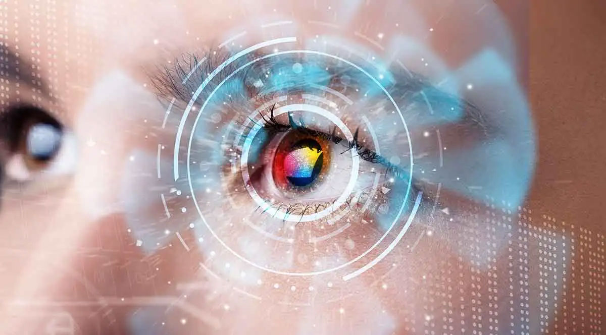 Future Woman with Cyber Security